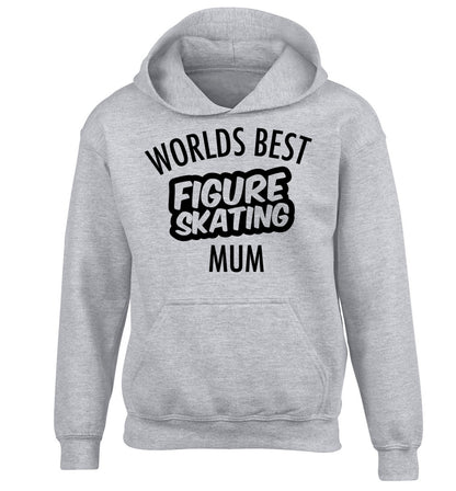 Worlds best figure skating mum children's grey hoodie 12-14 Years