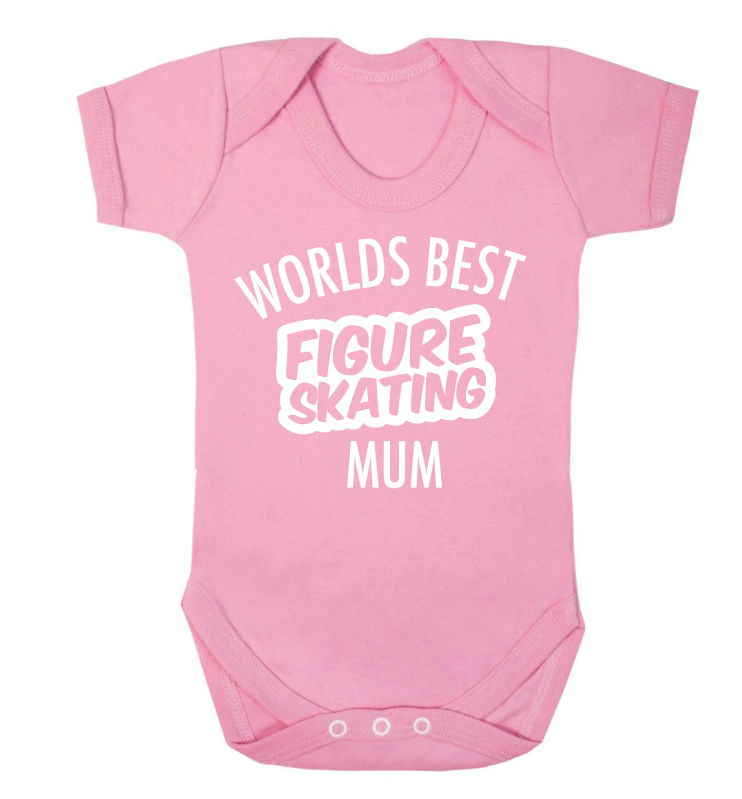 Worlds best figure skating mum Baby Vest pale pink 18-24 months