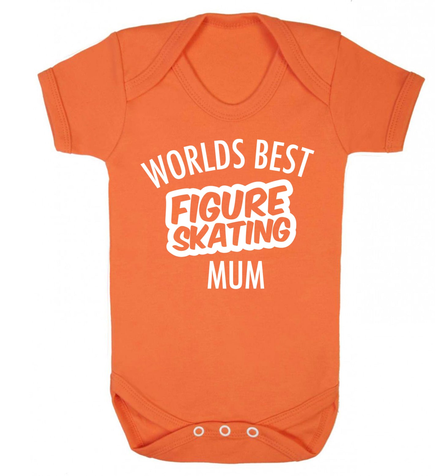 Worlds best figure skating mum Baby Vest orange 18-24 months