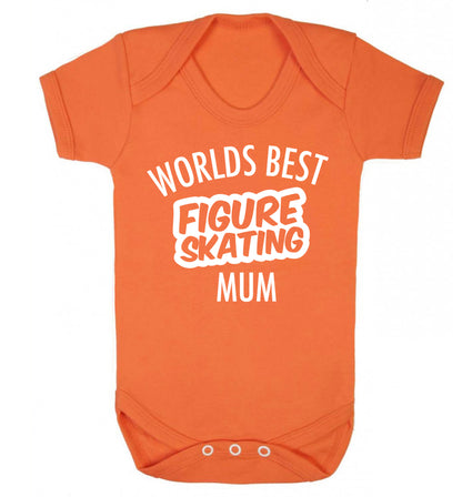 Worlds best figure skating mum Baby Vest orange 18-24 months