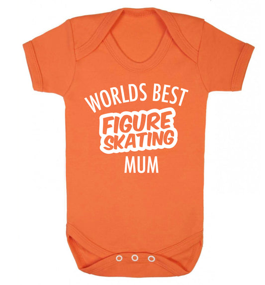 Worlds best figure skating mum Baby Vest orange 18-24 months