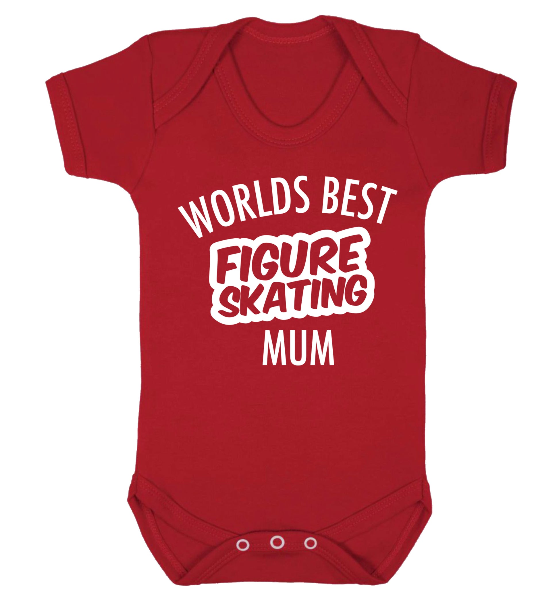 Worlds best figure skating mum Baby Vest red 18-24 months