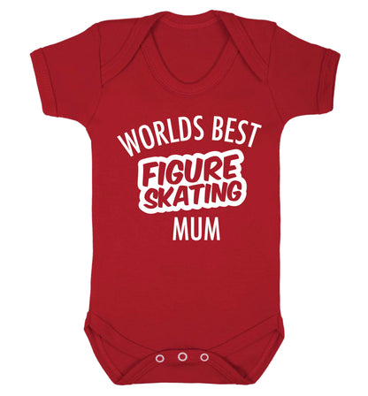 Worlds best figure skating mum Baby Vest red 18-24 months