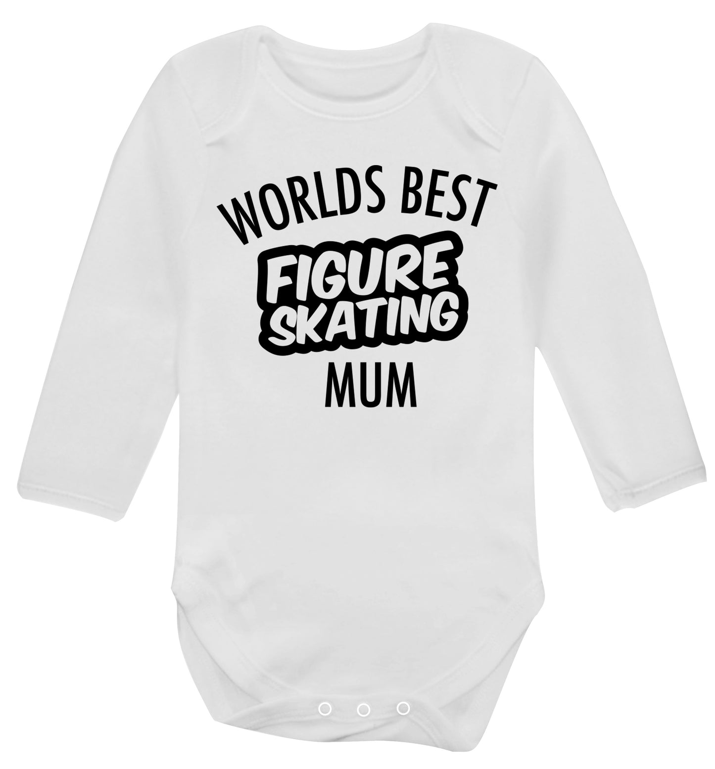 Worlds best figure skating mum Baby Vest long sleeved white 6-12 months