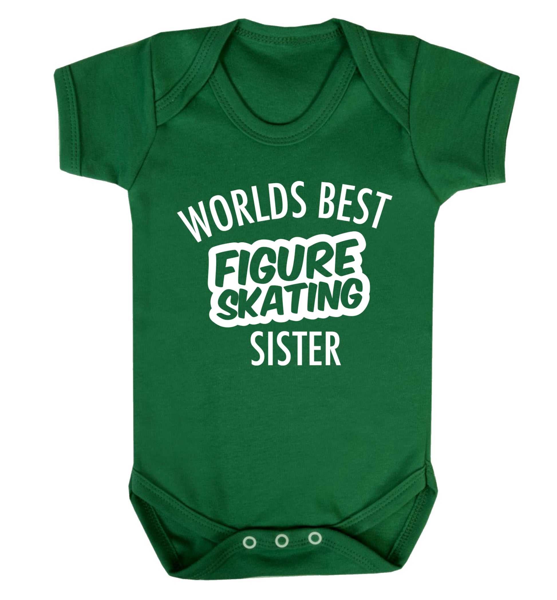 Worlds best figure skating sisterBaby Vest green 18-24 months