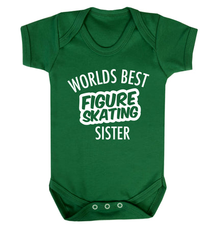 Worlds best figure skating sisterBaby Vest green 18-24 months