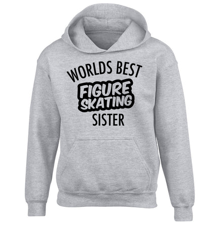 Worlds best figure skating sisterchildren's grey hoodie 12-14 Years