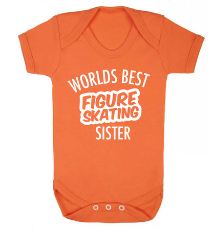 Worlds best figure skating sisterBaby Vest orange 18-24 months