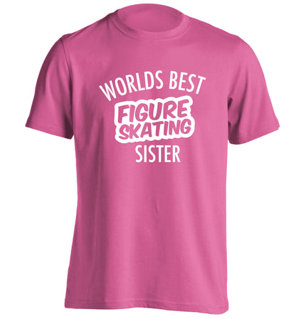 Worlds best figure skating sisteradults unisexpink Tshirt 2XL