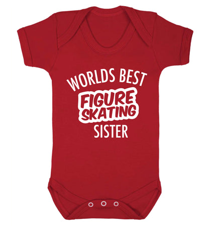 Worlds best figure skating sisterBaby Vest red 18-24 months