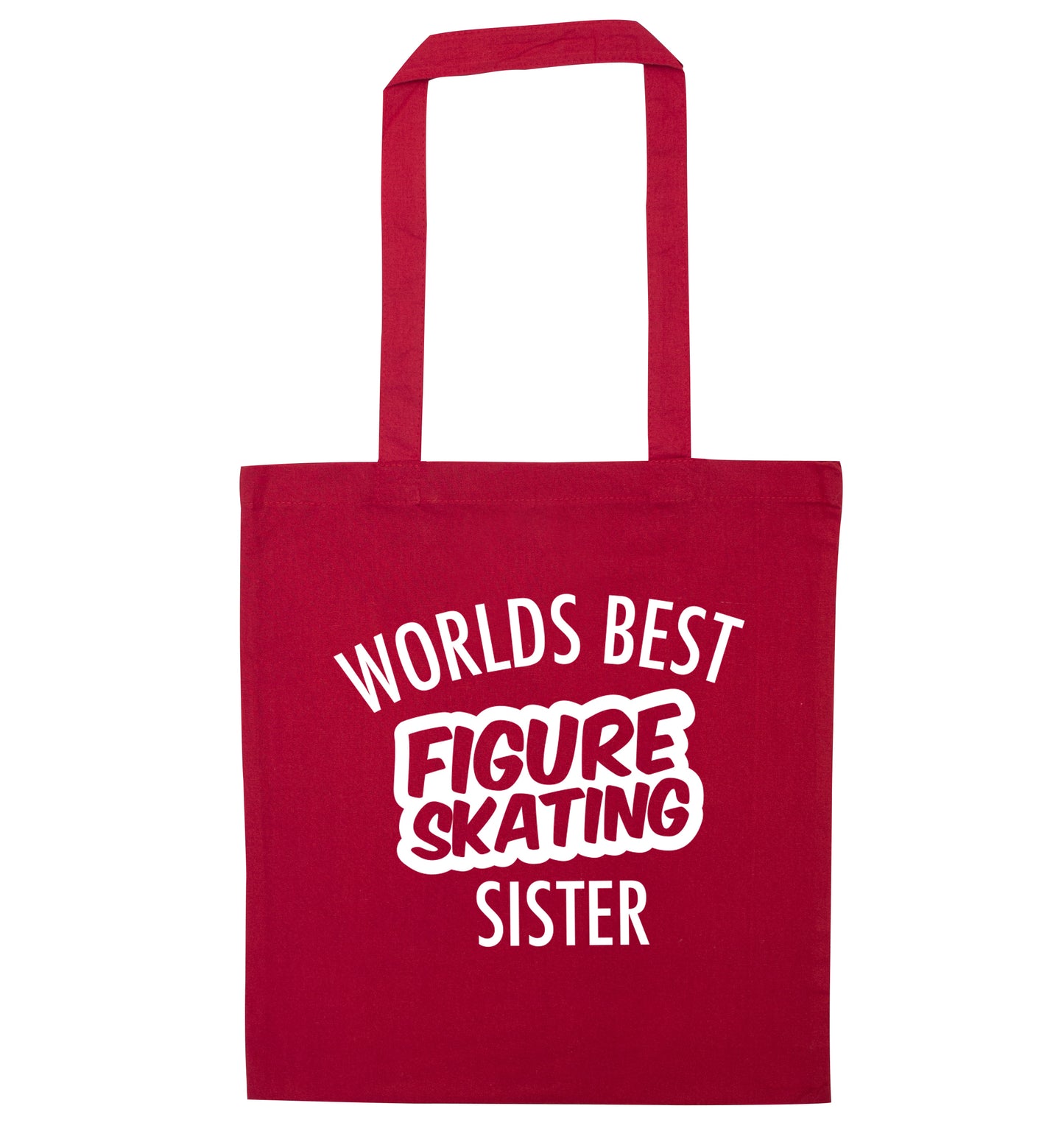 Worlds best figure skating sisterred tote bag