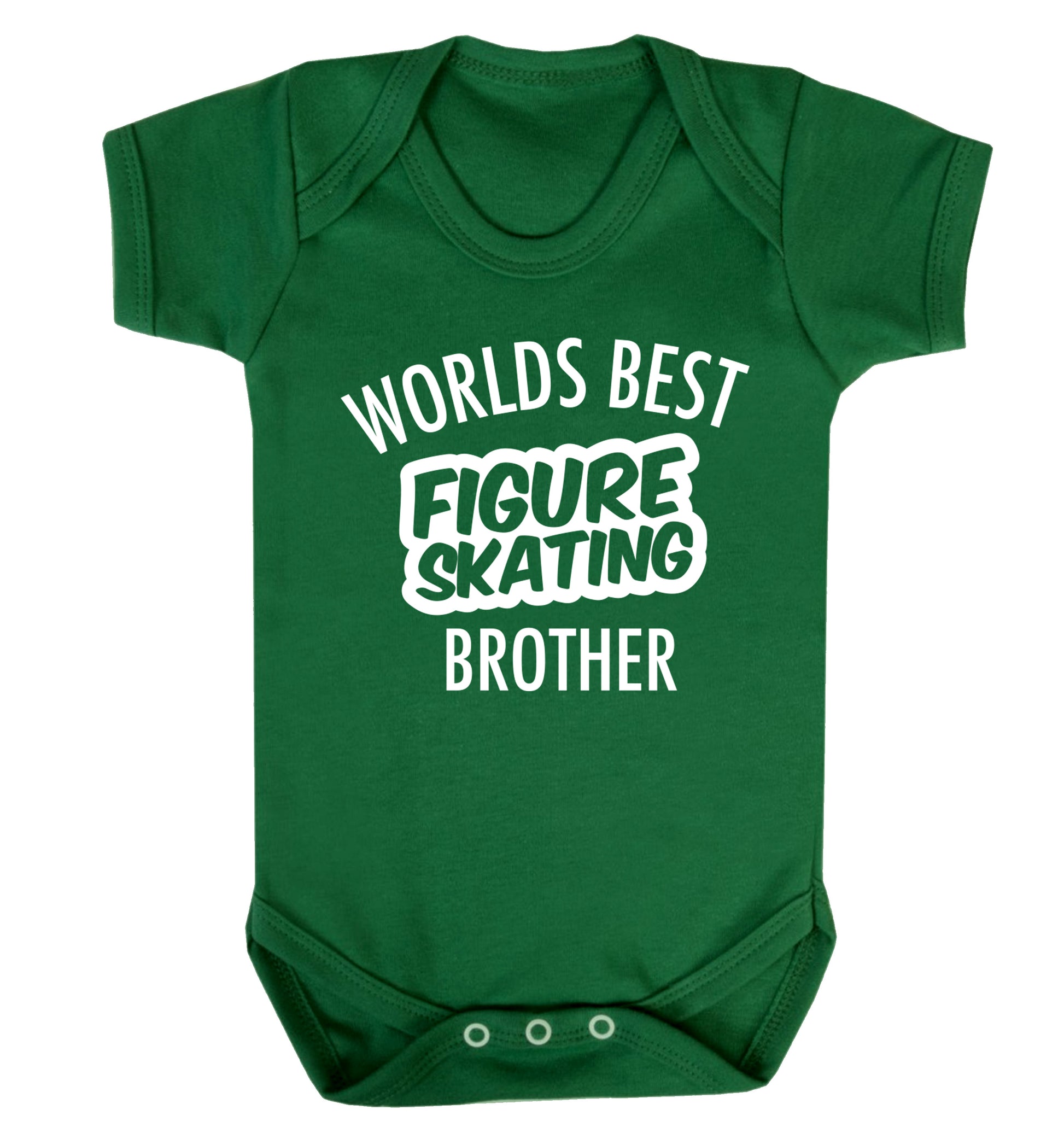 Worlds best figure skating brother Baby Vest green 18-24 months