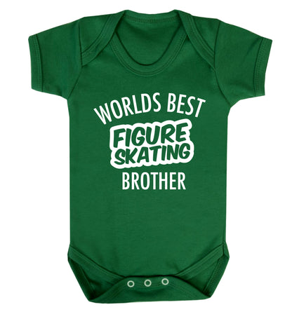 Worlds best figure skating brother Baby Vest green 18-24 months