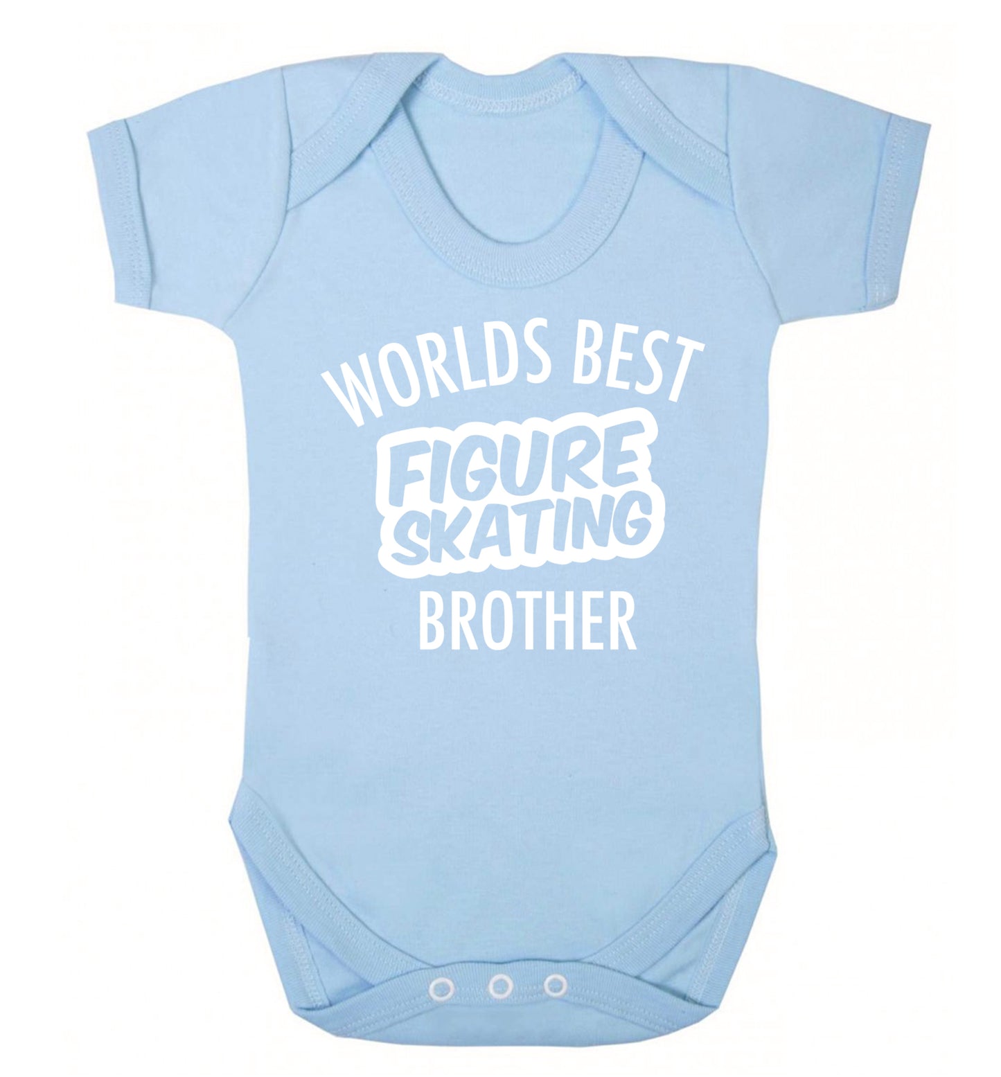Worlds best figure skating brother Baby Vest pale blue 18-24 months