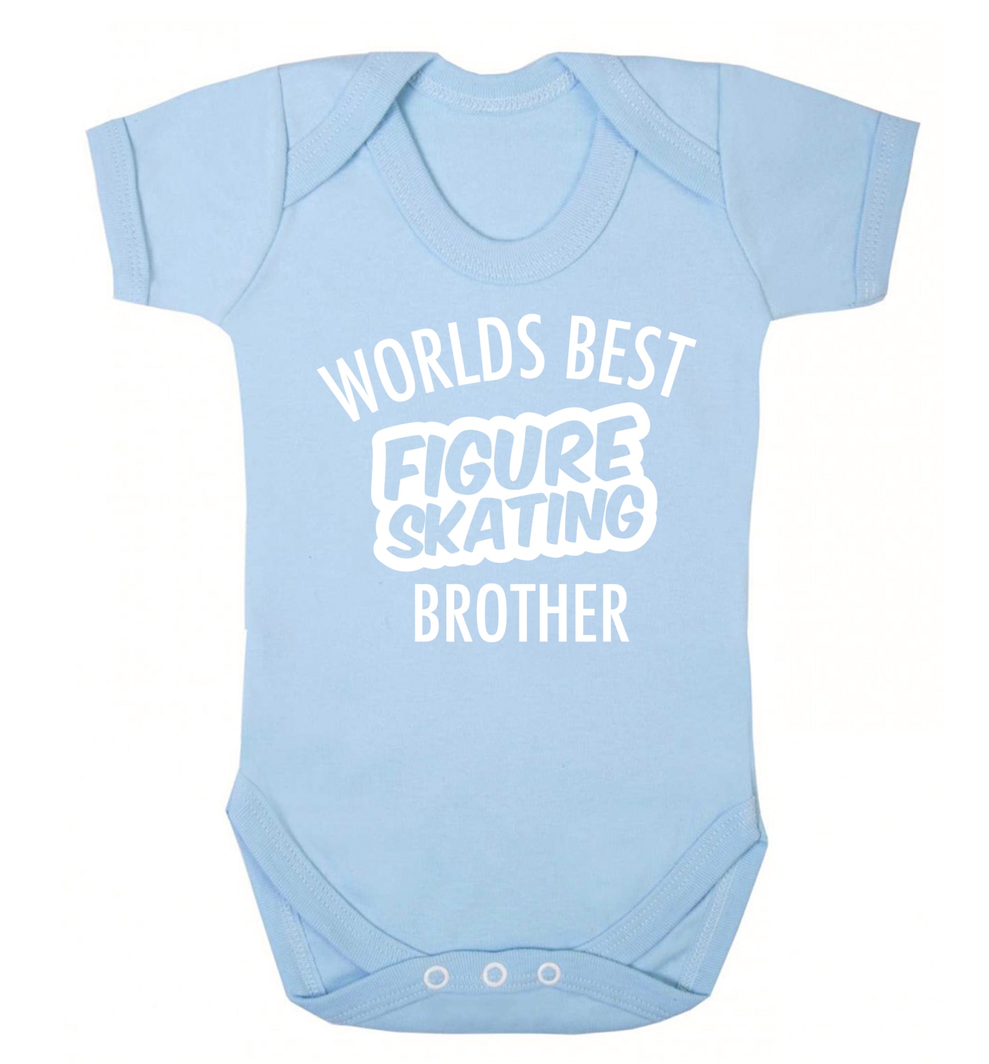 Worlds best figure skating brother Baby Vest pale blue 18-24 months