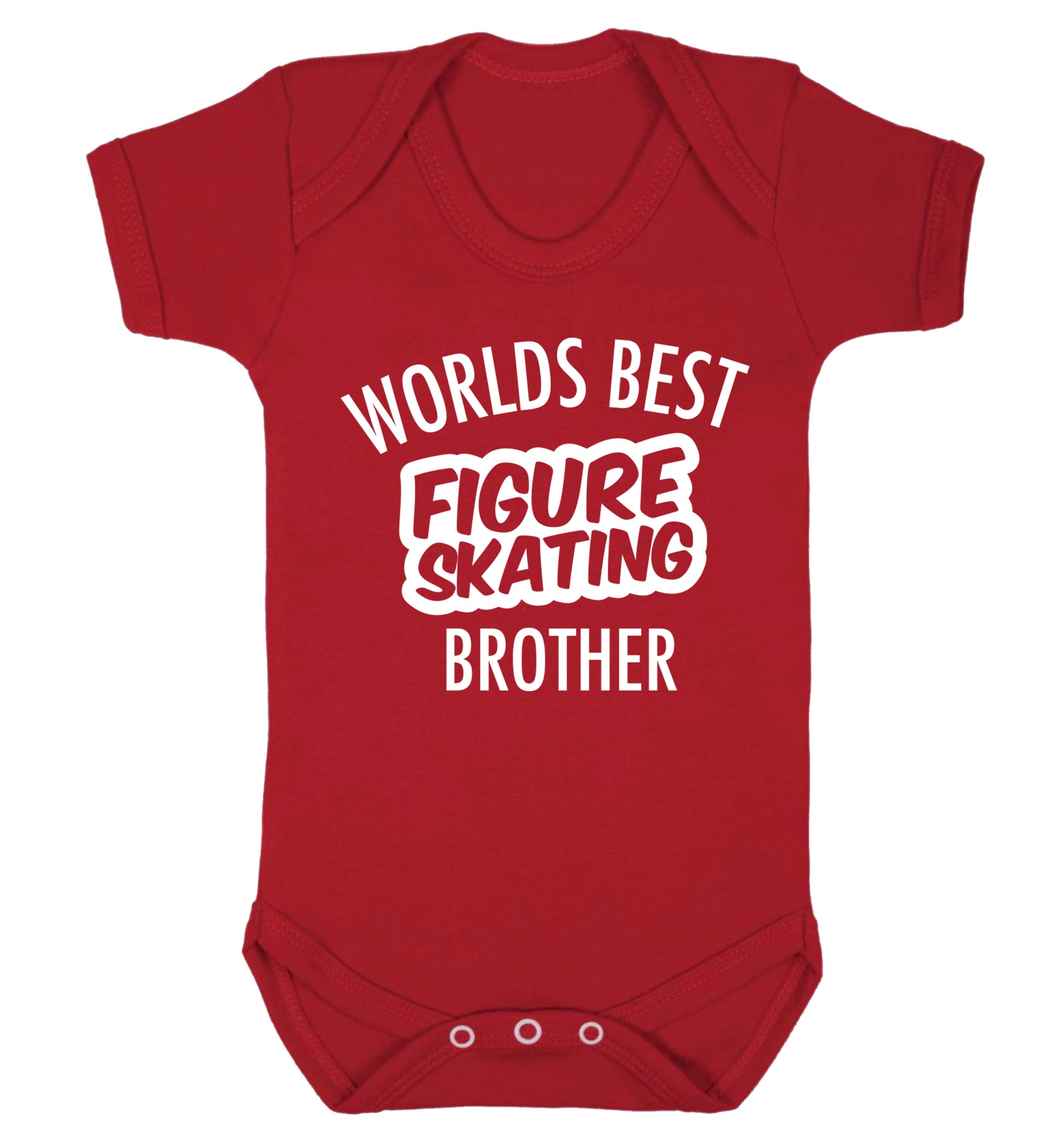 Worlds best figure skating brother Baby Vest red 18-24 months