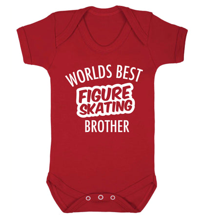 Worlds best figure skating brother Baby Vest red 18-24 months