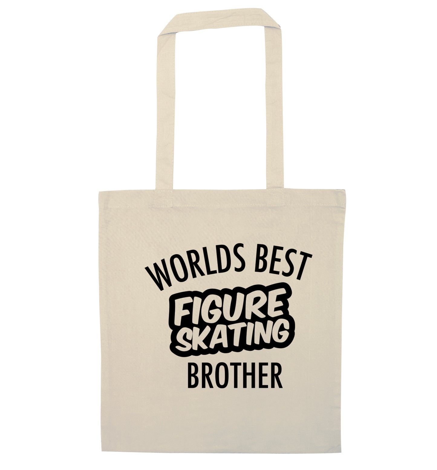 Worlds best figure skating brother natural tote bag