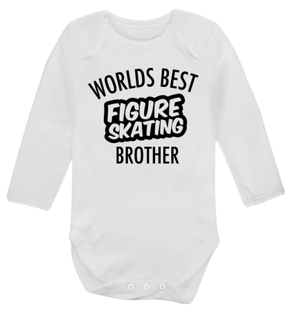 Worlds best figure skating brother Baby Vest long sleeved white 6-12 months
