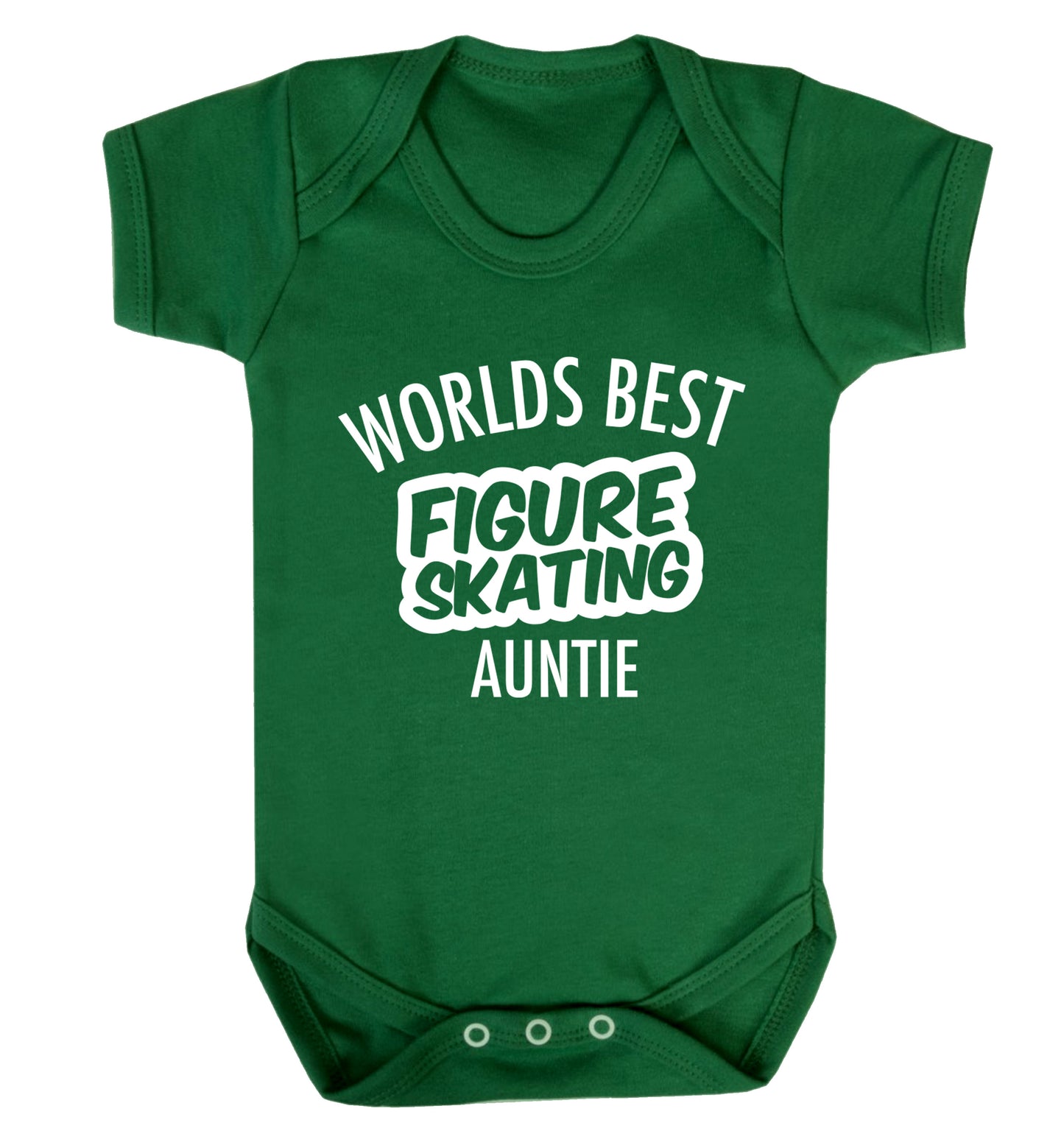 Worlds best figure skating auntie Baby Vest green 18-24 months