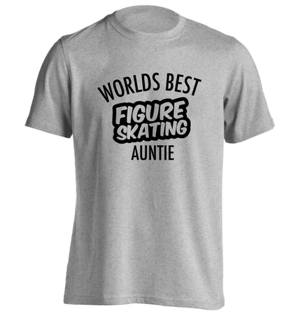 Worlds best figure skating auntie adults unisexgrey Tshirt 2XL