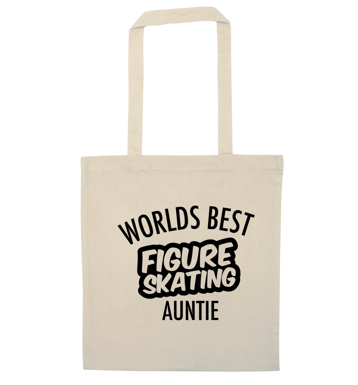 Worlds best figure skating auntie natural tote bag