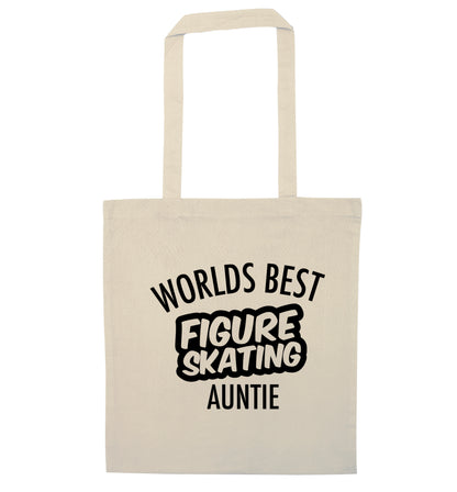 Worlds best figure skating auntie natural tote bag