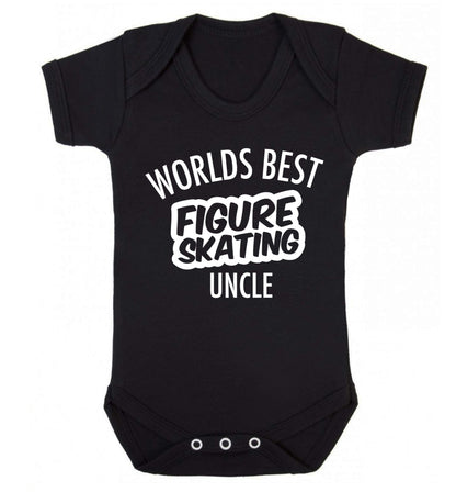 Worlds best figure skating uncle Baby Vest black 18-24 months