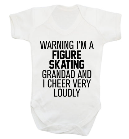 Warning I'm a figure skating grandad and I cheer very loudly Baby Vest white 18-24 months