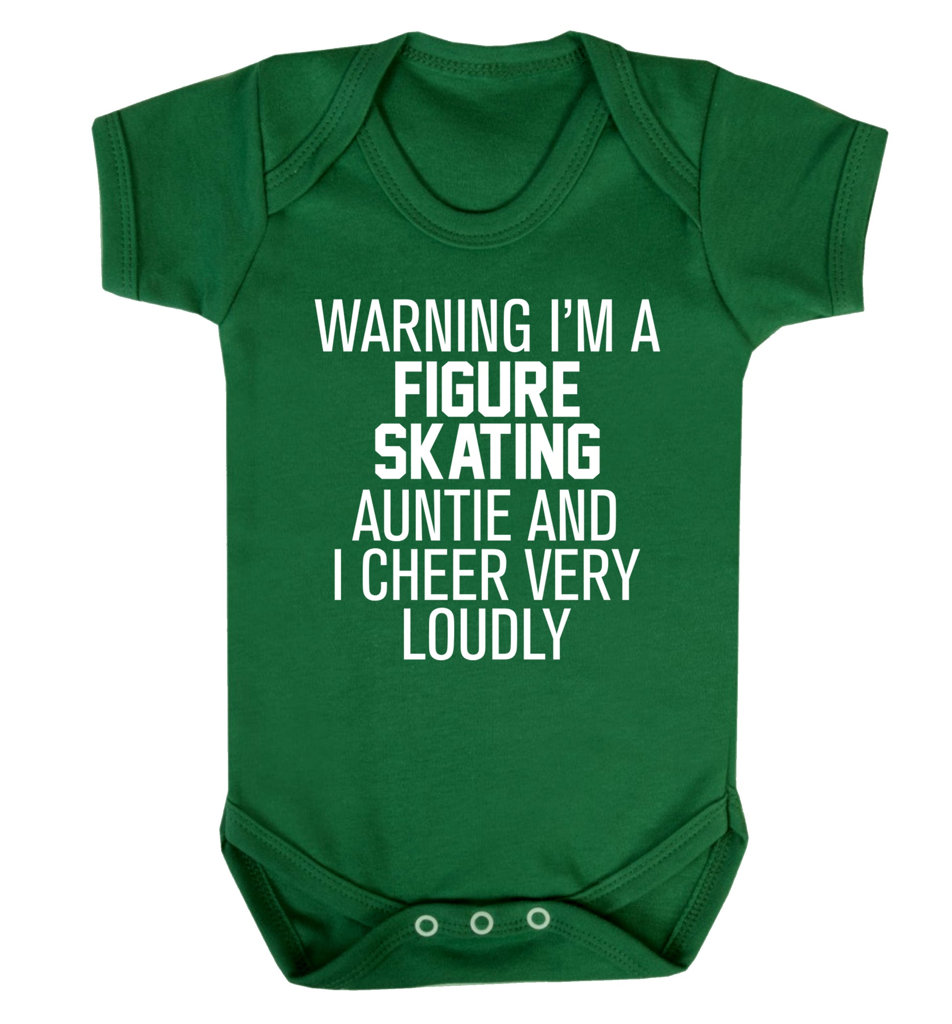 Warning I'm a figure skating auntie and I cheer very loudly Baby Vest green 18-24 months
