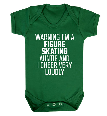 Warning I'm a figure skating auntie and I cheer very loudly Baby Vest green 18-24 months