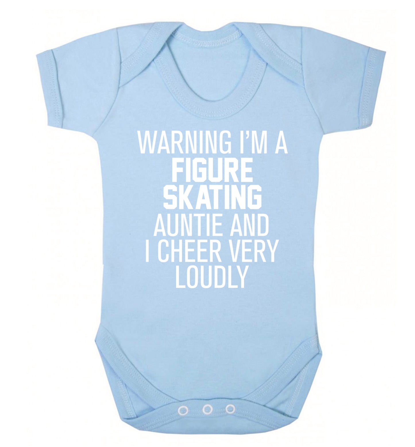 Warning I'm a figure skating auntie and I cheer very loudly Baby Vest pale blue 18-24 months