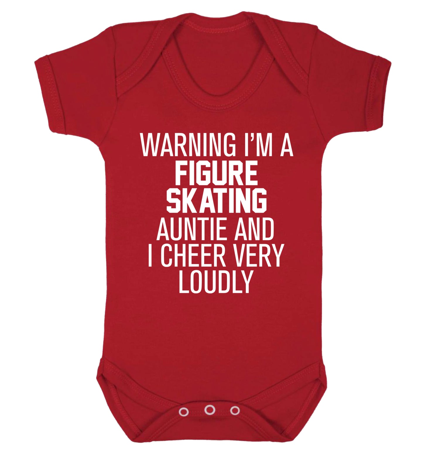 Warning I'm a figure skating auntie and I cheer very loudly Baby Vest red 18-24 months