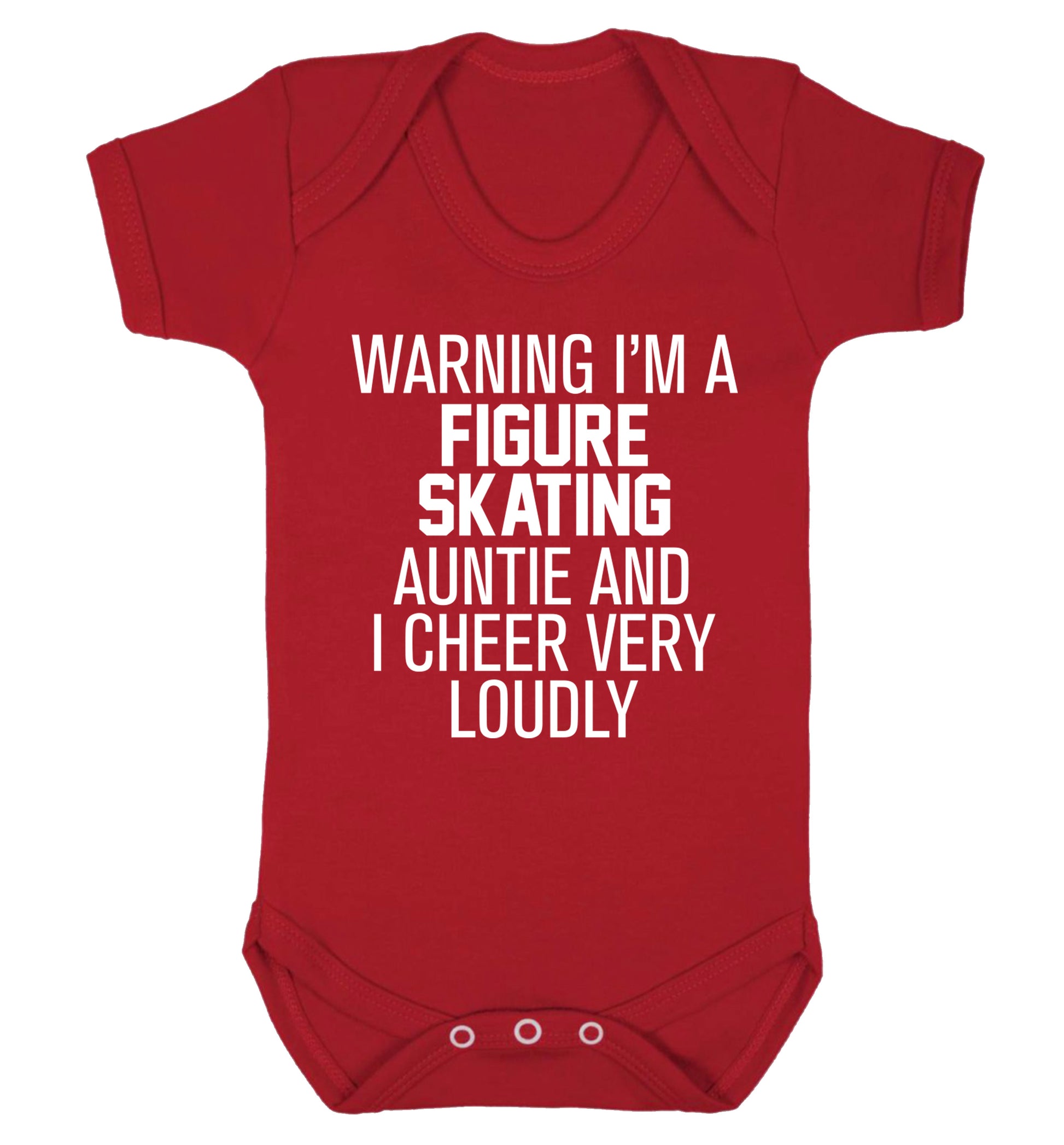 Warning I'm a figure skating auntie and I cheer very loudly Baby Vest red 18-24 months