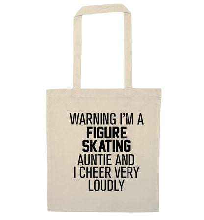 Warning I'm a figure skating auntie and I cheer very loudly natural tote bag