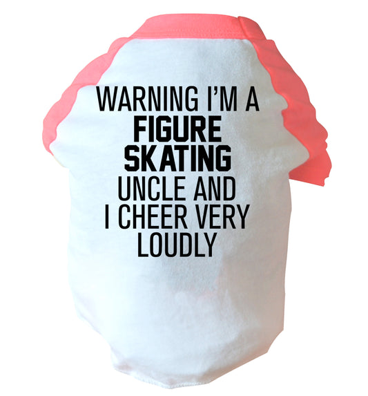 Warning I'm a figure skating uncle and I cheer very loudly large pink dog vest
