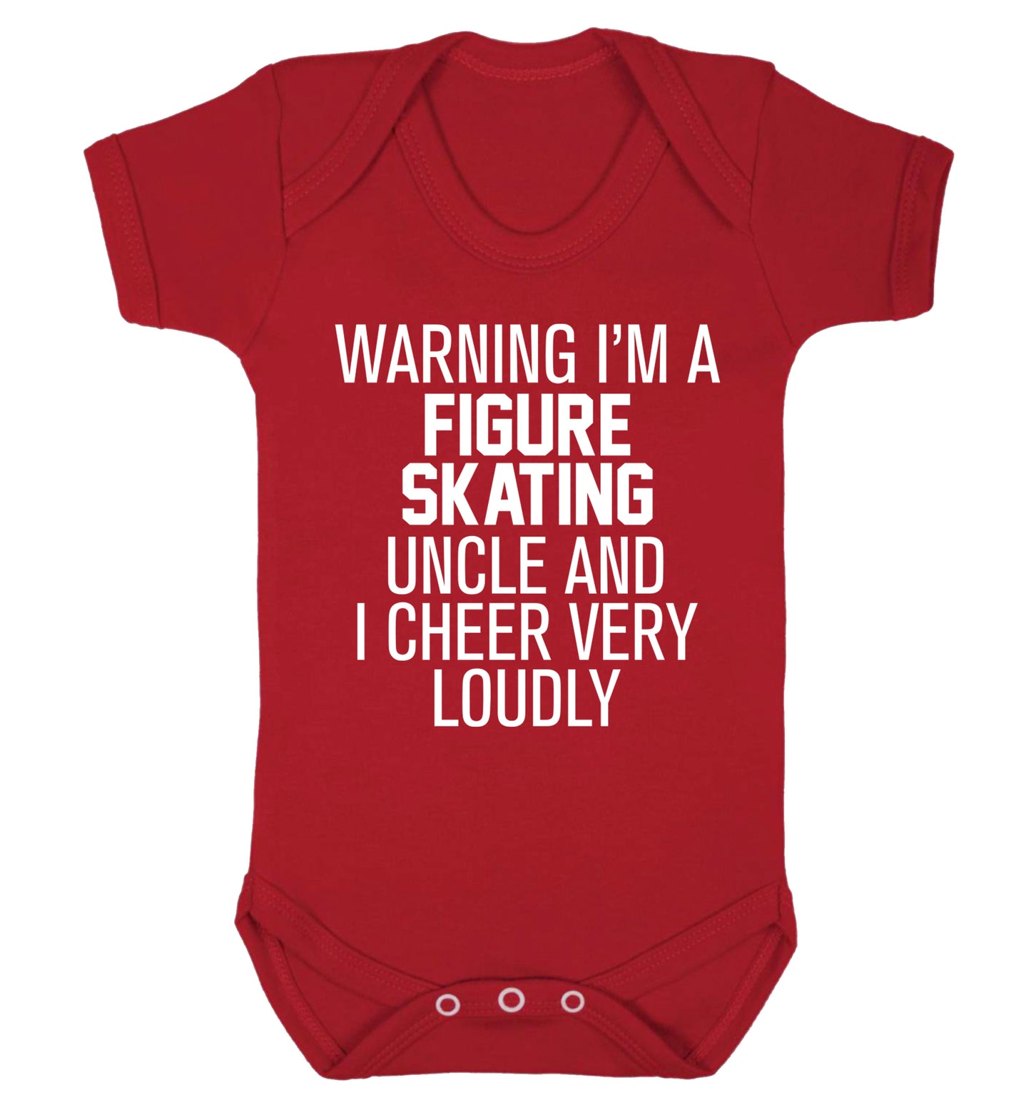 Warning I'm a figure skating uncle and I cheer very loudly Baby Vest red 18-24 months