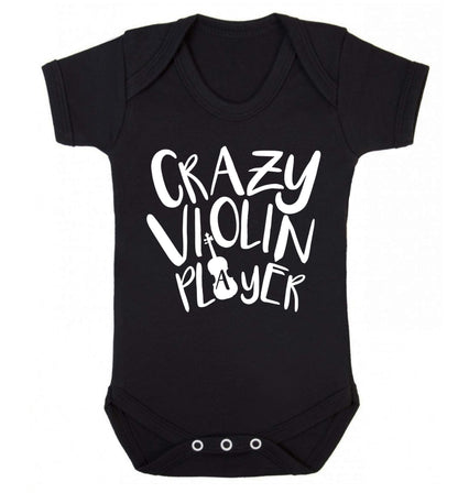 Crazy Violin Player Baby Vest black 18-24 months