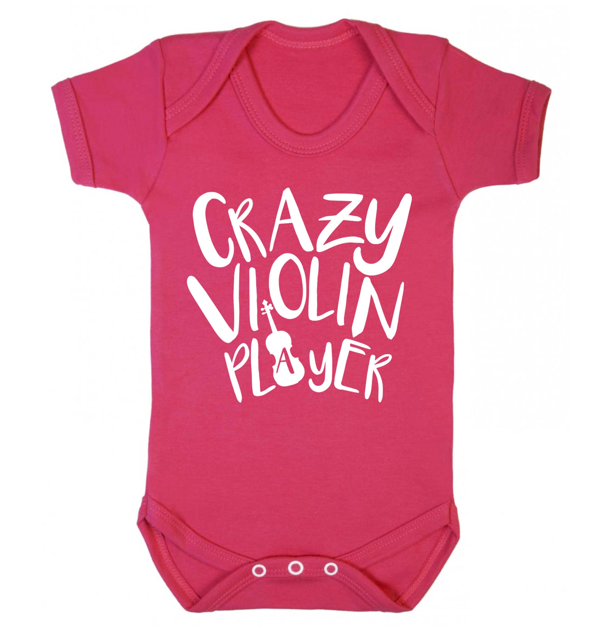 Crazy Violin Player Baby Vest dark pink 18-24 months