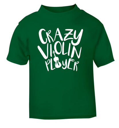 Crazy Violin Player green Baby Toddler Tshirt 2 Years