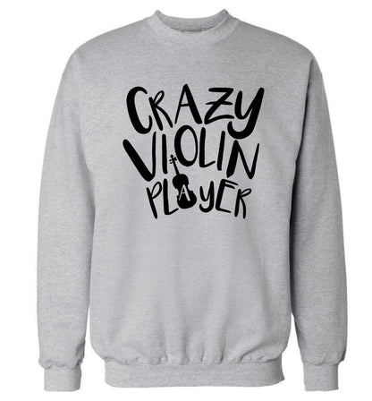 Crazy Violin Player Adult's unisex grey Sweater 2XL