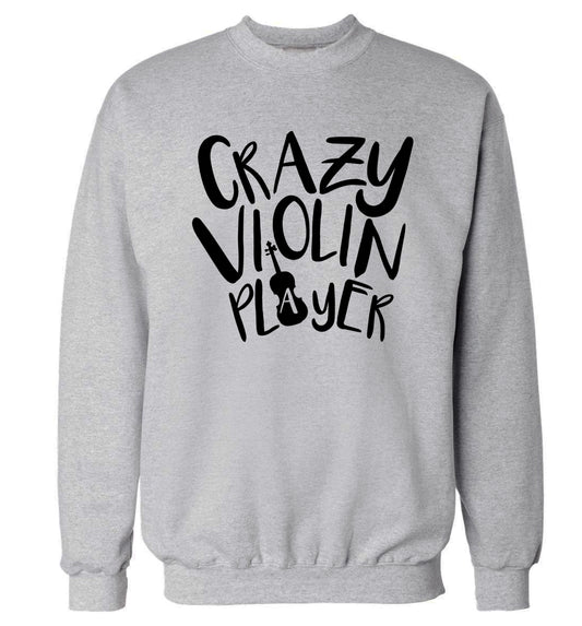 Crazy Violin Player Adult's unisex grey Sweater 2XL