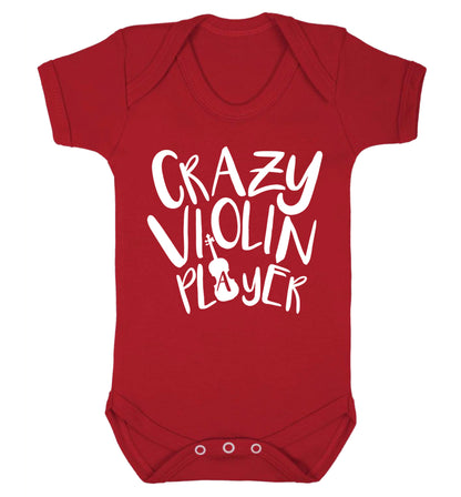 Crazy Violin Player Baby Vest red 18-24 months