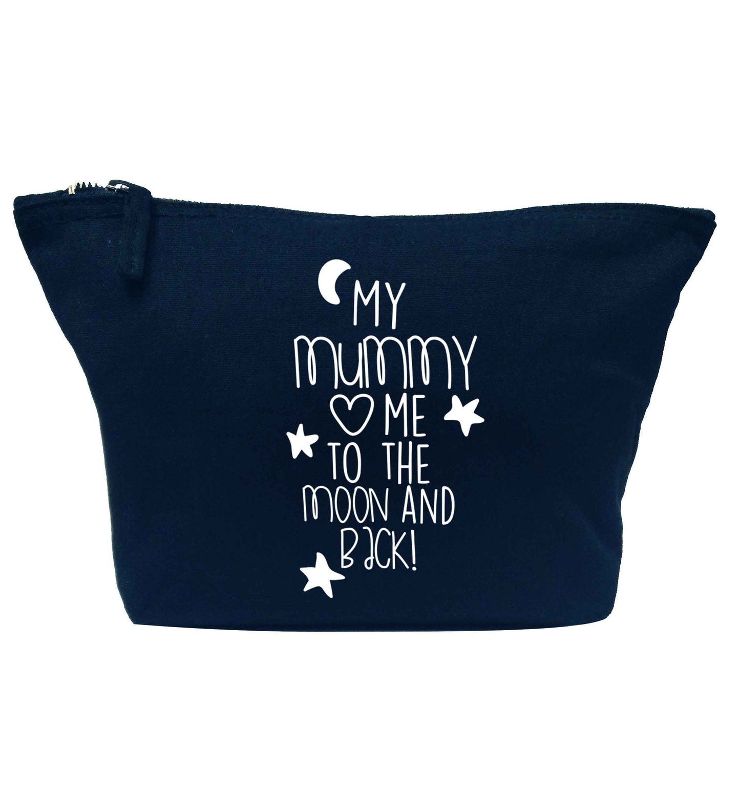 My mum loves me to the moon and back navy makeup bag