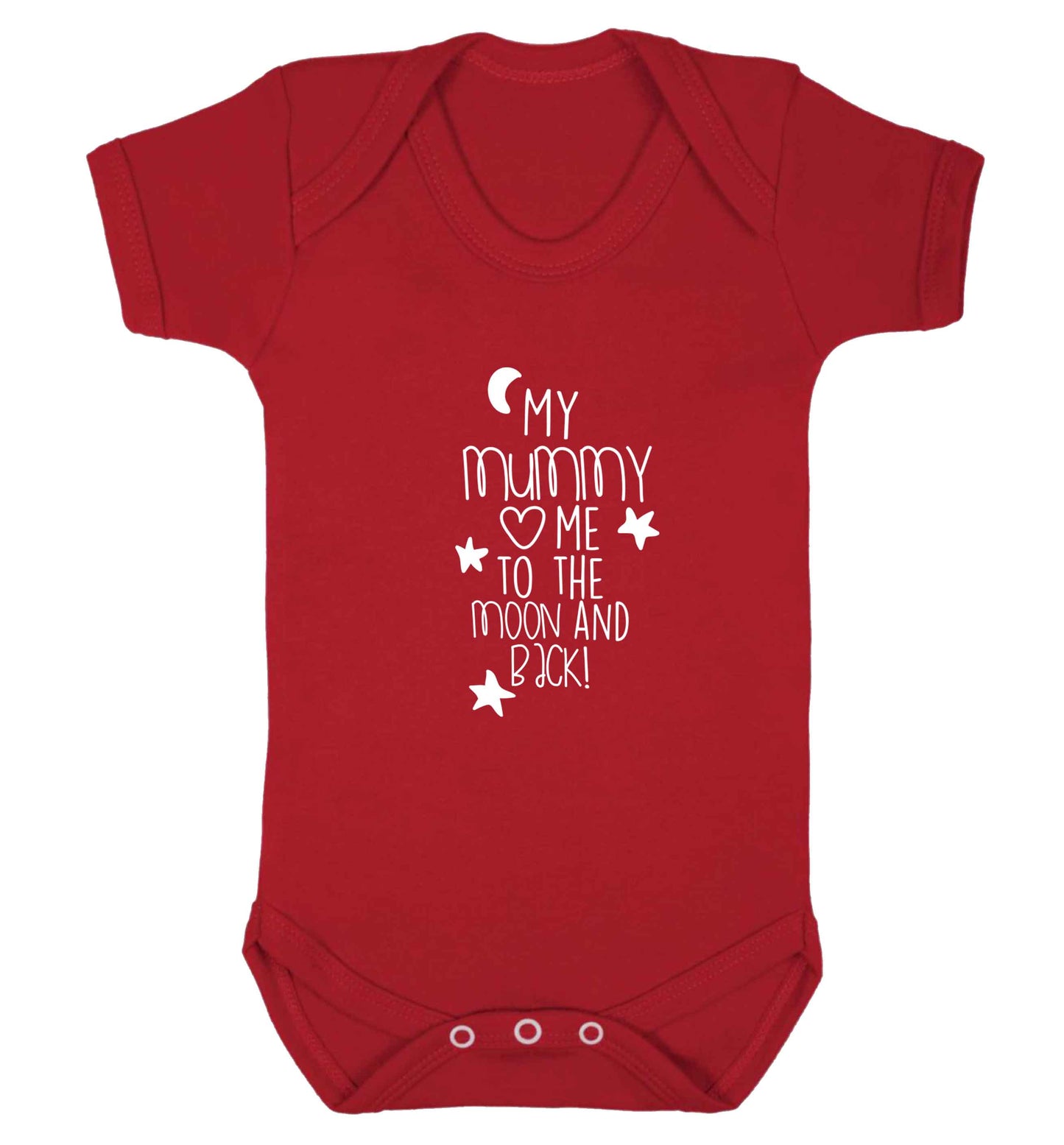 My mum loves me to the moon and back baby vest red 18-24 months