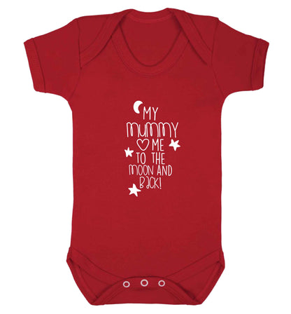 My mum loves me to the moon and back baby vest red 18-24 months