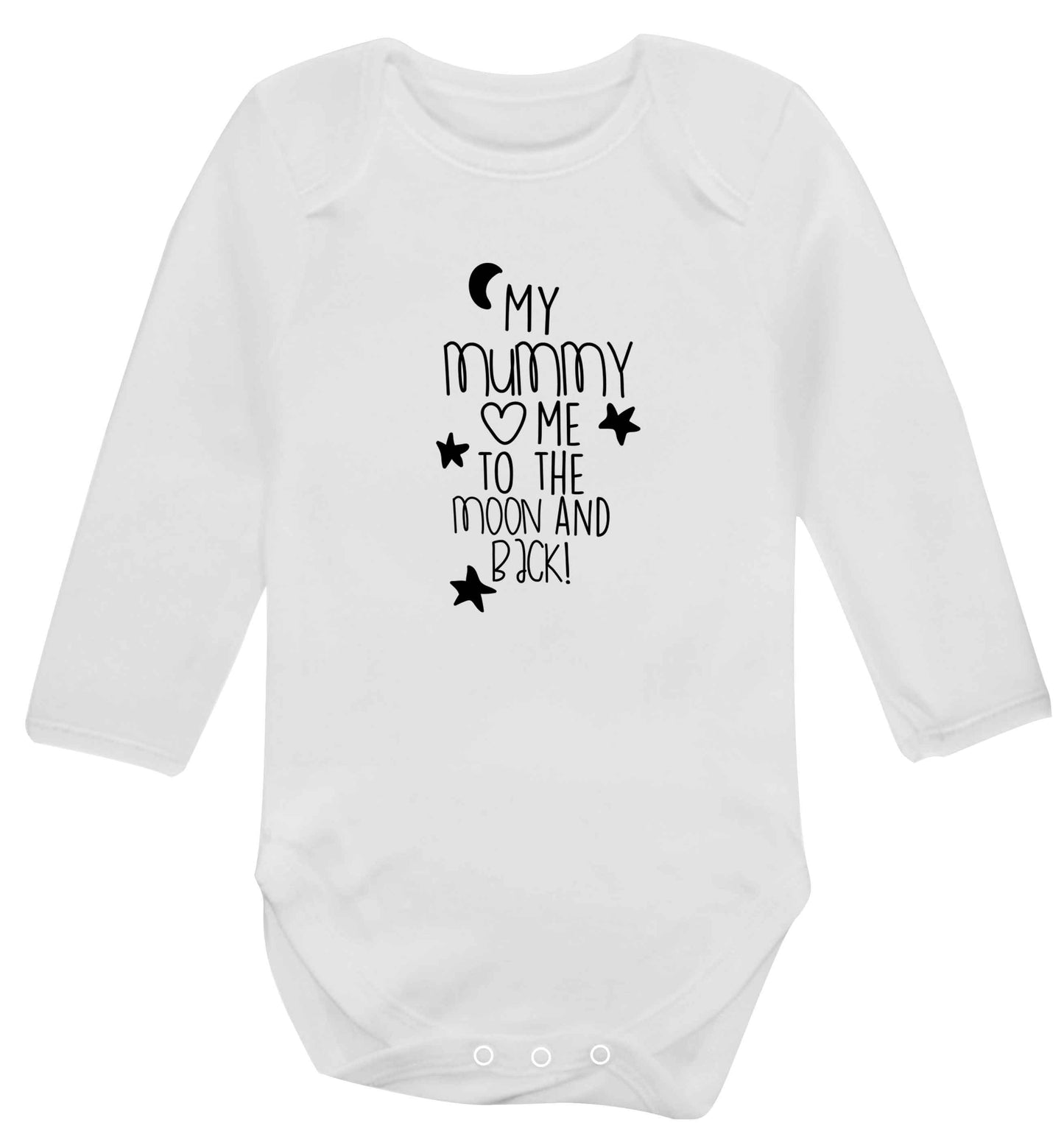 My mum loves me to the moon and back baby vest long sleeved white 6-12 months