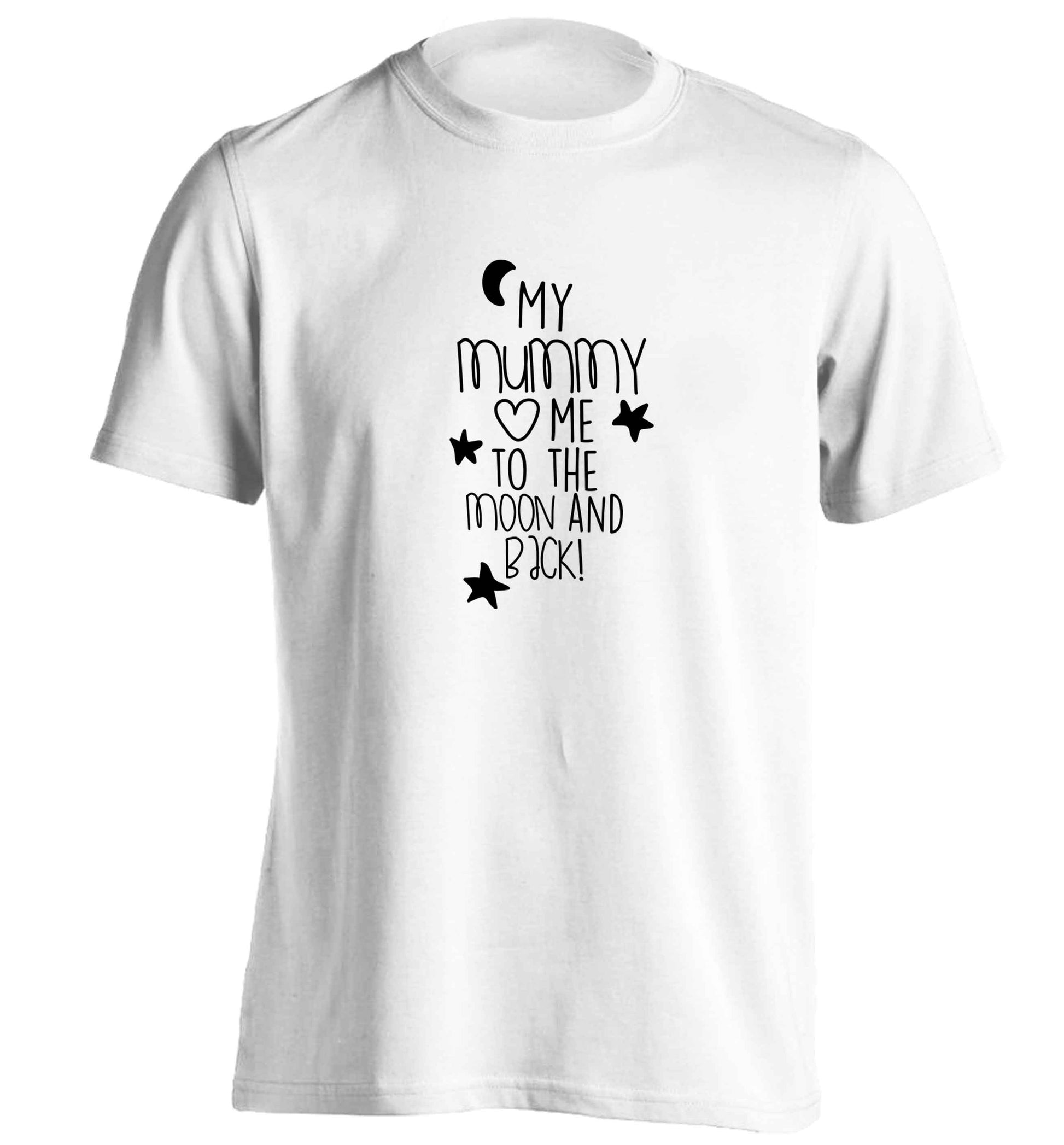 My mum loves me to the moon and back adults unisex white Tshirt 2XL
