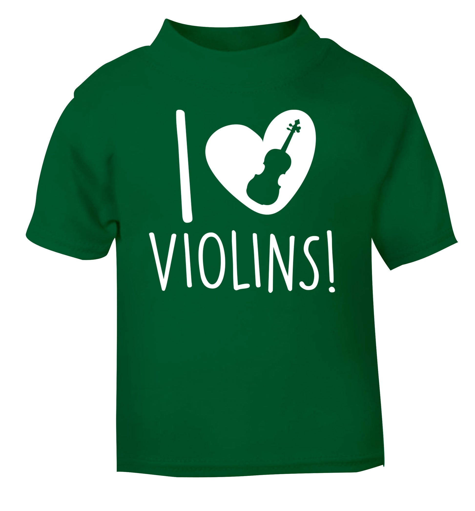 I Love Violins green Baby Toddler Tshirt 2 Years