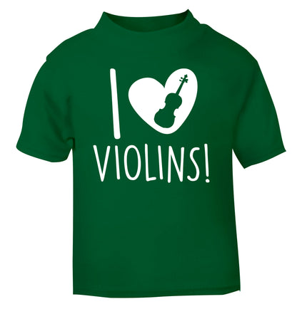 I Love Violins green Baby Toddler Tshirt 2 Years